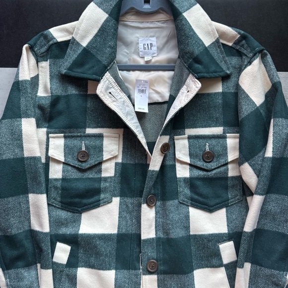 NWT GAP Plaid Shirt Jacket Large - Picture 5 of 7